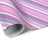 Papier Cadeau Lilac rayures (Coin rond)