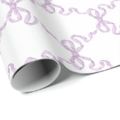 Papier Cadeau lilac Ribbon Trellis (Coin rond)
