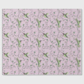 Papier Cadeau Lilac Shamrock Vine Hummingbird Pattern (Plat)