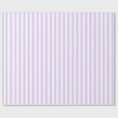 Papier Cadeau Lilac violet et blanc bonbons rayures (Plat)