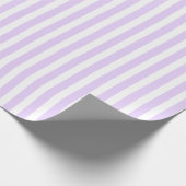 Papier Cadeau Lilac violet et blanc bonbons rayures (Coin)