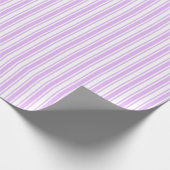 Papier Cadeau Lilac violet et blanc bonbons rayures (Coin)