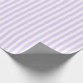 Papier Cadeau Lilac violet et blanc bonbons rayures (Coin)