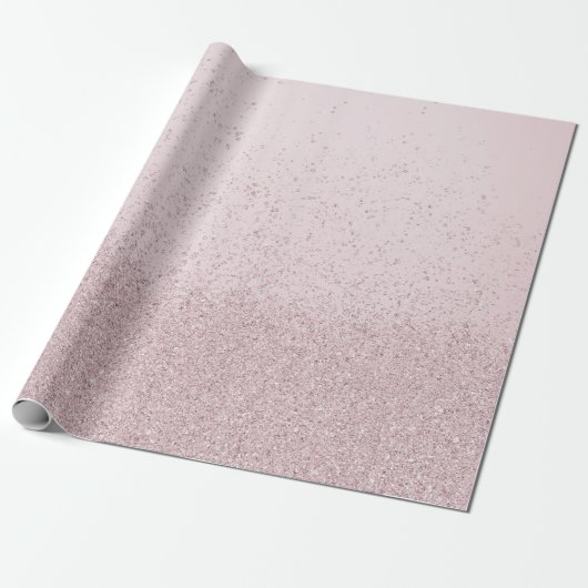 Papier Cadeau Lilas Clair Faux Paillettes (Déroulé)