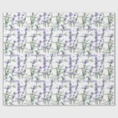 Papier Cadeau Lilas de bleu d'art d'aquarelle d'usine de fleur (Plat)
