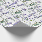 Papier Cadeau Lilas de bleu d'art d'aquarelle d'usine de fleur (Coin)