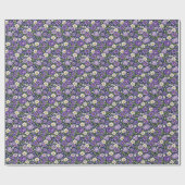 Papier Cadeau lilas floral (Plat)