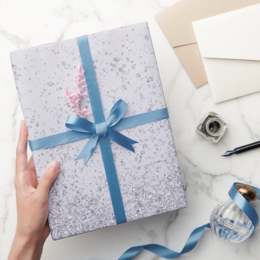 Papier Cadeau Lilas Violet Pailleté Faux (Cadeaux)