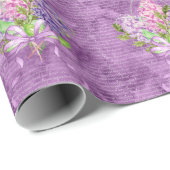 Papier Cadeau Lilas violets (Coin rond)