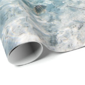 Papier Cadeau L'île tropicale sous et au-dessus de l'eau (Coin rond)