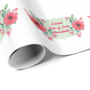 Papier Cadeau Lilibet Nommé Enveloppe Cadeau - divers designs