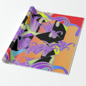 Papier Cadeau Lilies Géométriques (Déroulé)