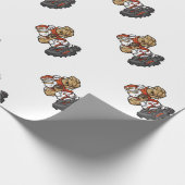 Papier Cadeau L'Illustration de Santa Claus Playing (Coin)