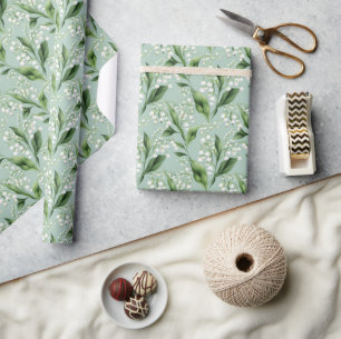 Papier Cadeau Lily de la Vallée Élégante