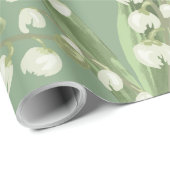 Papier Cadeau Lily de la vallée Floral (Coin rond)