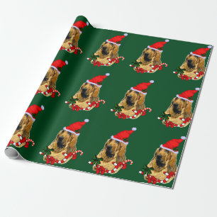Papier Cadeau Limier dans Noël de casquette de Père Noël