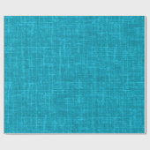 Papier Cadeau Lin bleu aqua (Plat)