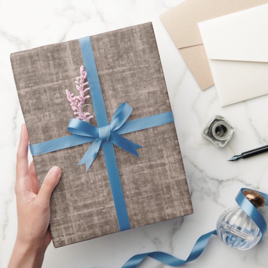 Papier Cadeau Lin brun moyen (Cadeaux)