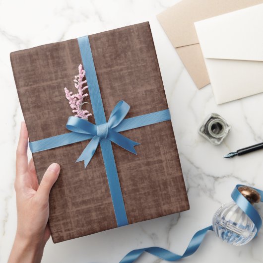 Papier Cadeau Lin brut foncé (Cadeaux)