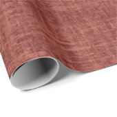 Papier Cadeau Lin brut rouge brun (Coin rond)