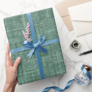 Papier Cadeau Lin brut vert chasseur