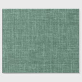 Papier Cadeau Lin brut vert chasseur (Plat)
