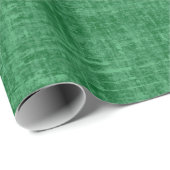 Papier Cadeau Lin de Noël vert (Coin rond)