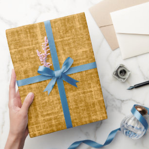 Papier Cadeau Lin jaune doré