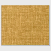 Papier Cadeau Lin jaune doré (Plat)
