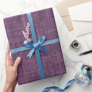 Papier Cadeau Lin Lilas Magenta Foncé