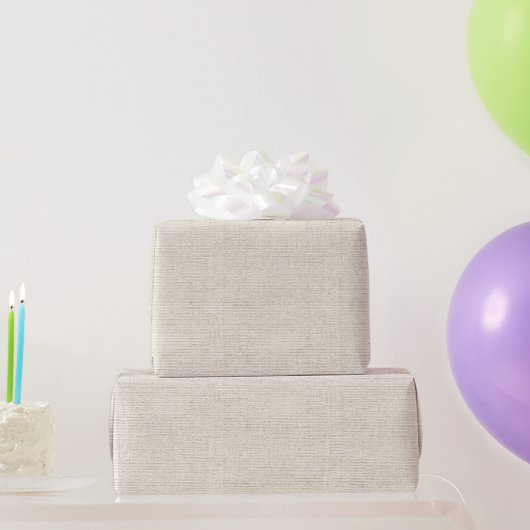 Papier Cadeau Lin naturel Tan intemporel Tout usage (Cadeaux de fête)