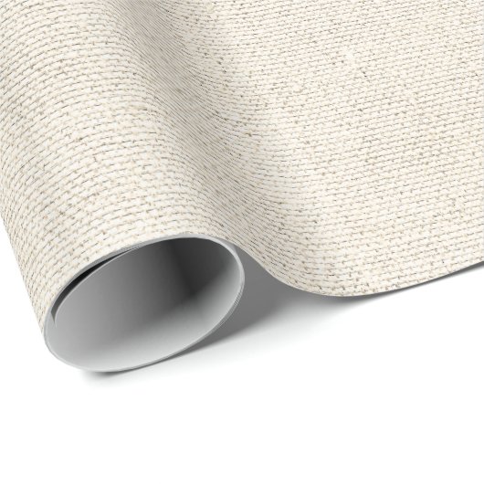 Papier Cadeau Lin naturel Tan intemporel Tout usage (Coin rond)