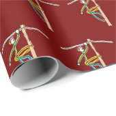 Papier Cadeau Lineman Stickman (Coin rond)