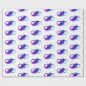 Papier Cadeau L'infini avec plume violette (Plat)