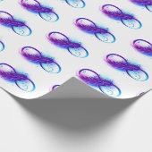 Papier Cadeau L'infini avec plume violette (Coin)