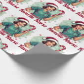 Papier Cadeau L'infirmière préférée de père Noël (Coin)