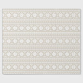 Papier Cadeau Linge Beige Fair Isle Sweat Motif de Noël (Plat)