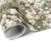 Papier Cadeau Linge blanc Le souffle du bébé (Coin rond)