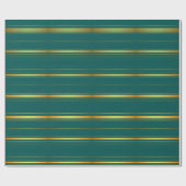 Papier Cadeau Linge Luxe Moderne Green Gold Texture Collection (Plat)