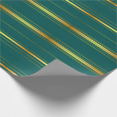 Papier Cadeau Linge Luxe Moderne Green Gold Texture Collection (Coin)