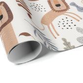 Papier Cadeau Lion ! (Coin rond)