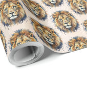 Papier Cadeau Lion (Coin rond)
