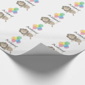 Papier Cadeau Lion avec ballons (Coin)