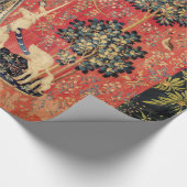 Papier Cadeau Lion D'ENFANCE ET D'UNICORN, Fleurs D'Imaginaires, (Coin)