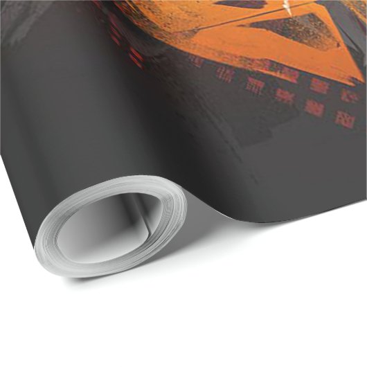 Papier Cadeau Lion d'or Abstrait (Coin rond)