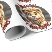 Papier Cadeau Lion Grows (Coin rond)