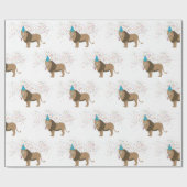 Papier Cadeau Lion Jungle Fêter les animaux faire la fête (Plat)