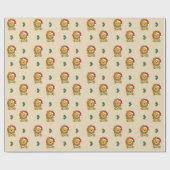 Papier Cadeau Lion Noël Animaux d'hiver Lions de vacances (Plat)