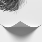 Papier Cadeau Lion noir avec couronne Antlers et monogramme (Coin)