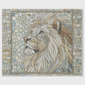 Papier Cadeau Lion Portrait Mosaic Art (Plat)